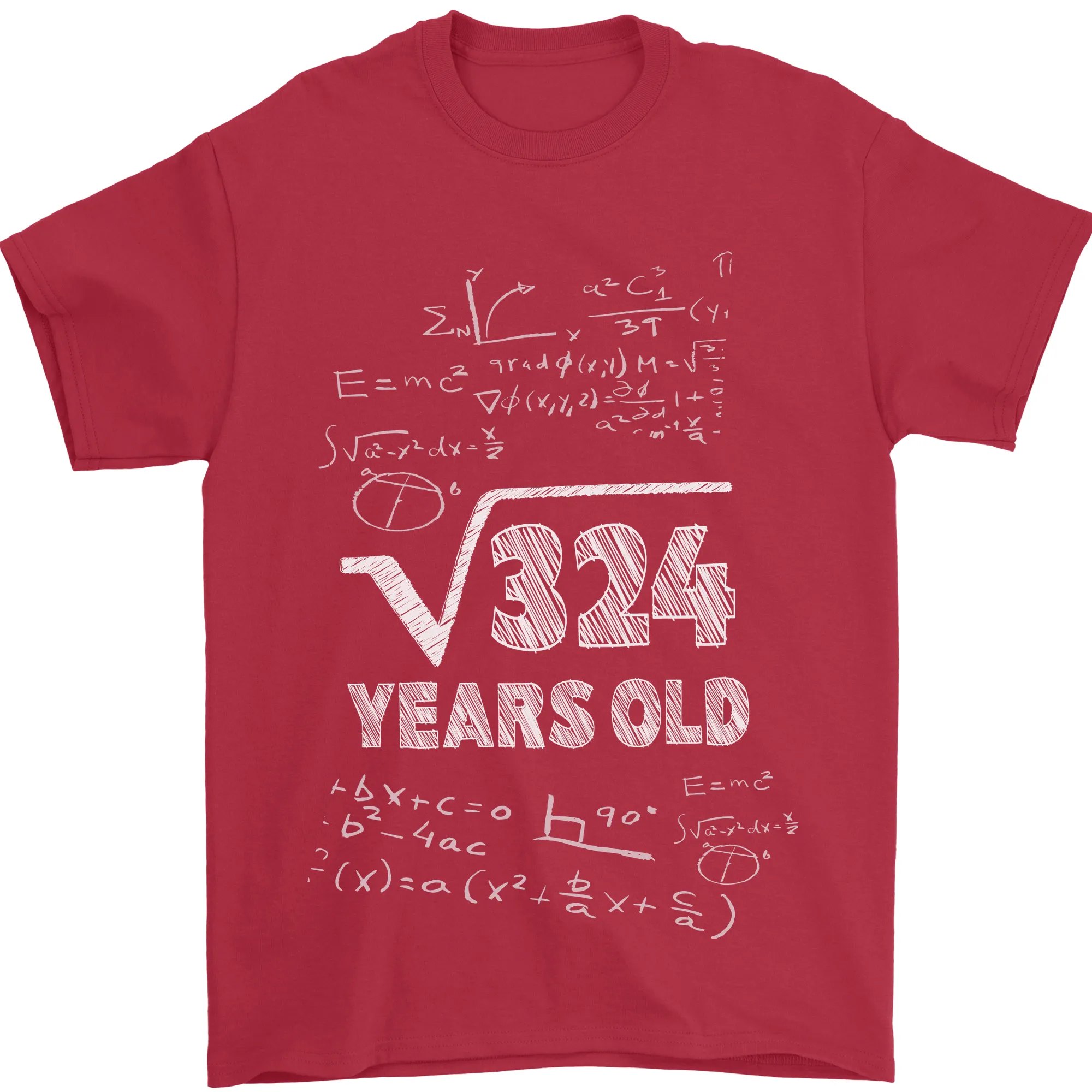 18th Birthday 18 Year Old Geek Funny Maths Mens T-Shirt 100% Cotton