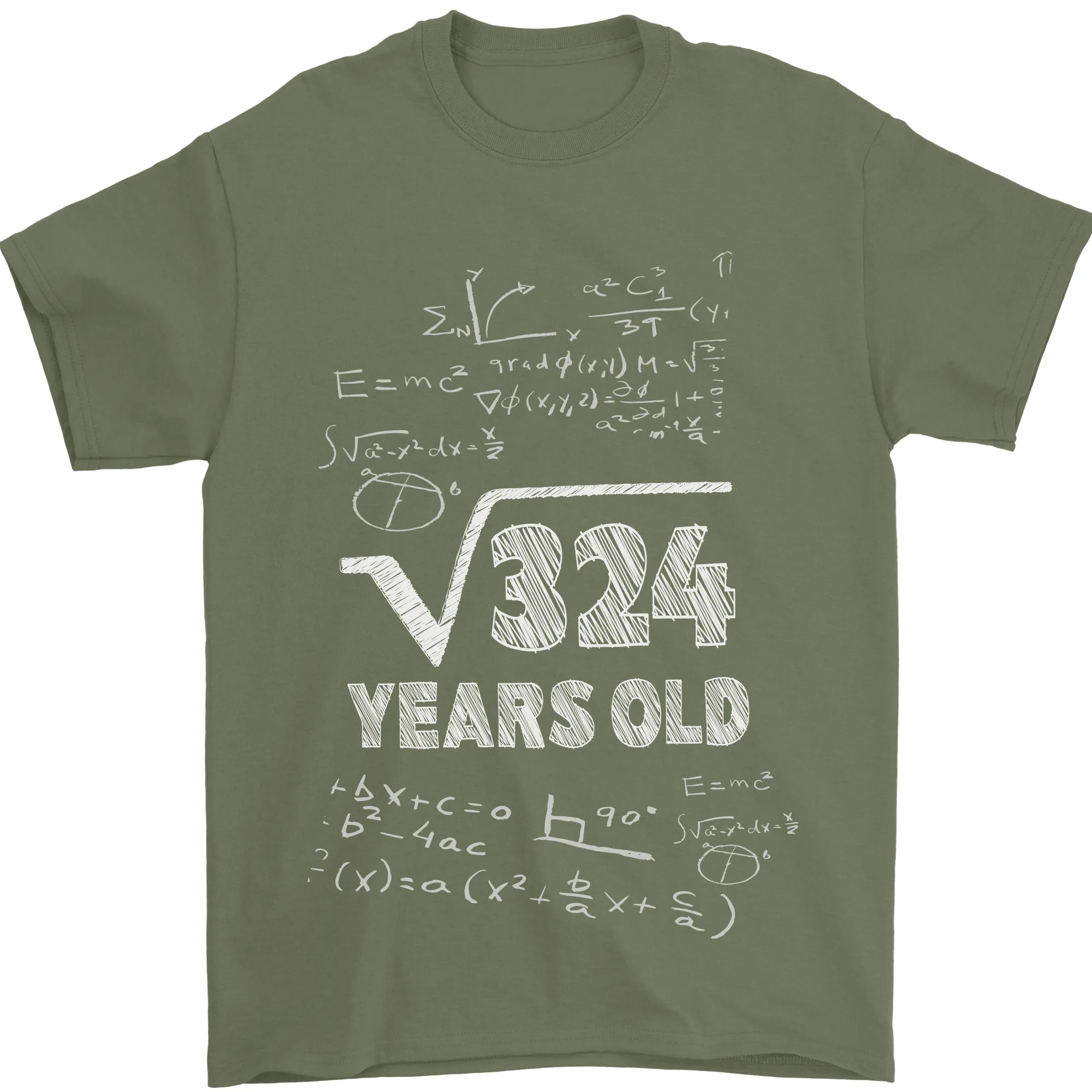 18th Birthday 18 Year Old Geek Funny Maths Mens T-Shirt 100% Cotton