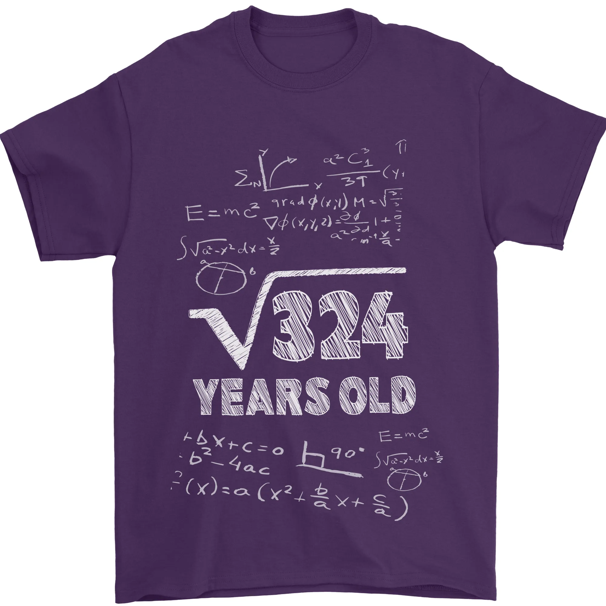 18th Birthday 18 Year Old Geek Funny Maths Mens T-Shirt 100% Cotton