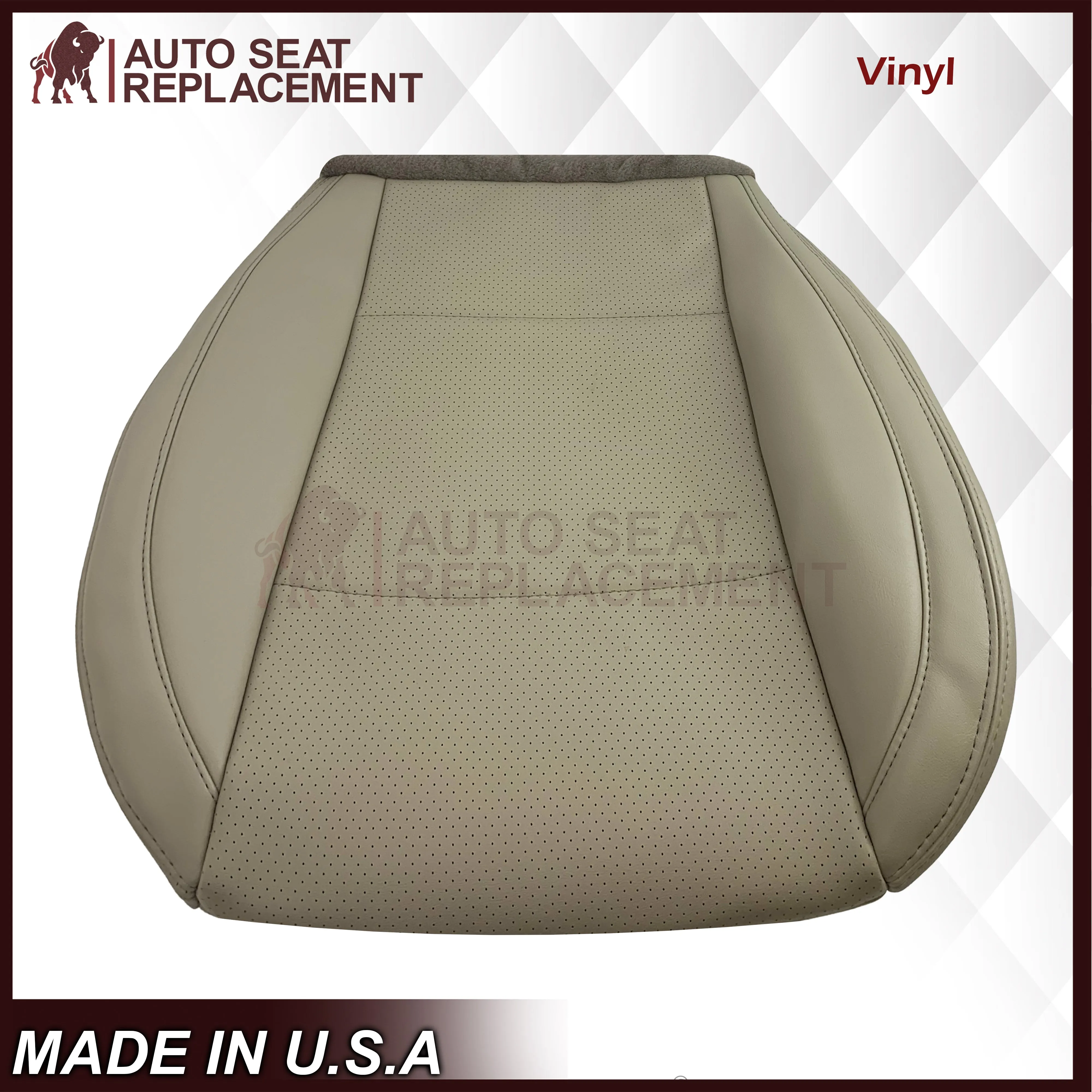 2015-2017 Subaru Outback Replacement Ivory Tan Perforated Seat Covers: Choose Your Side