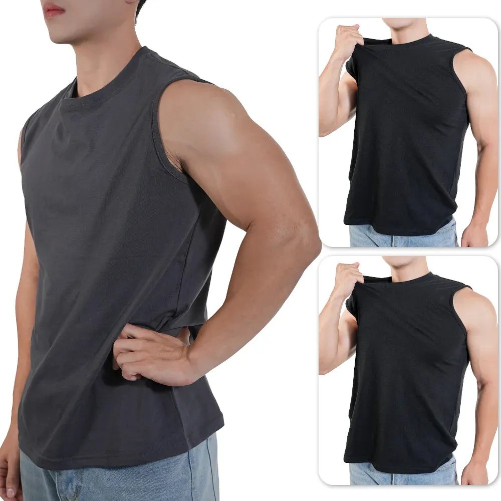 3-Piece Men's Cotton Tank Top Set