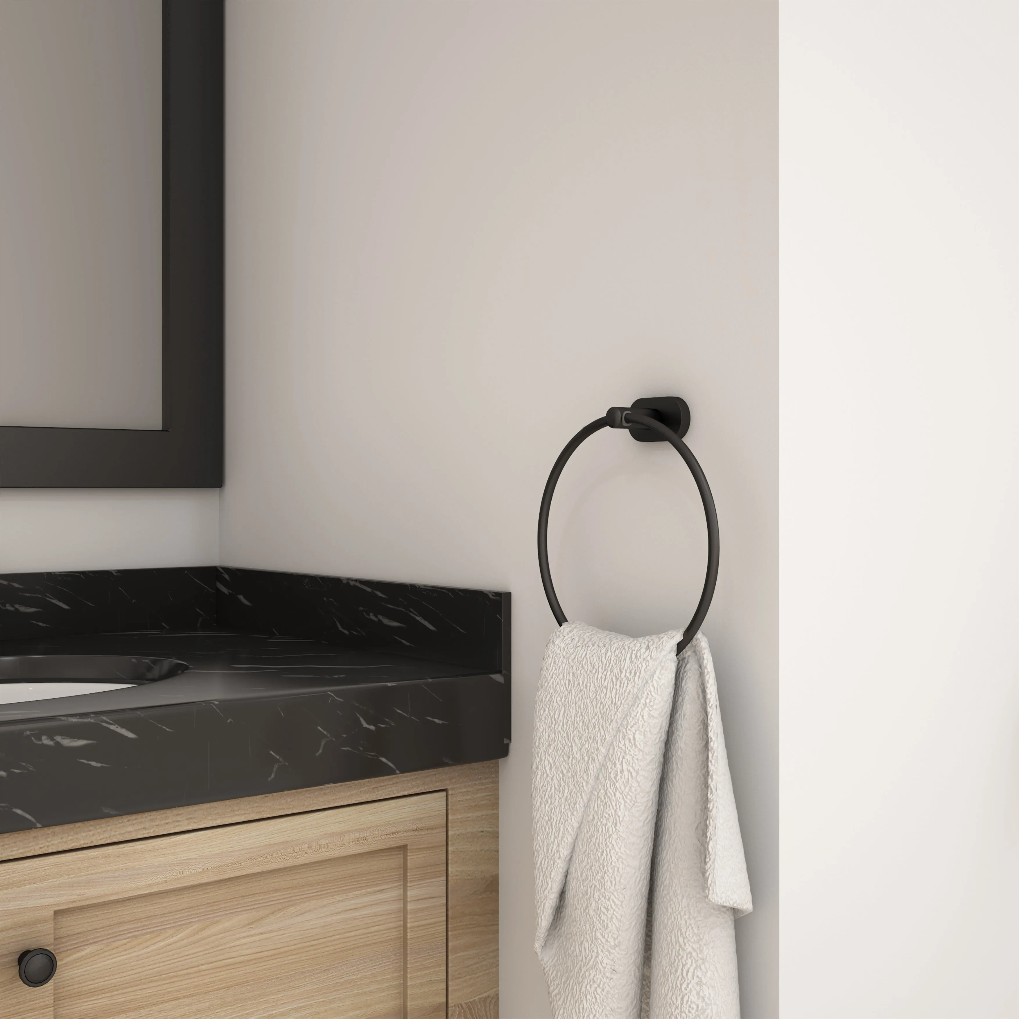 4-piece Bathroom Accessory Set in Matte Black