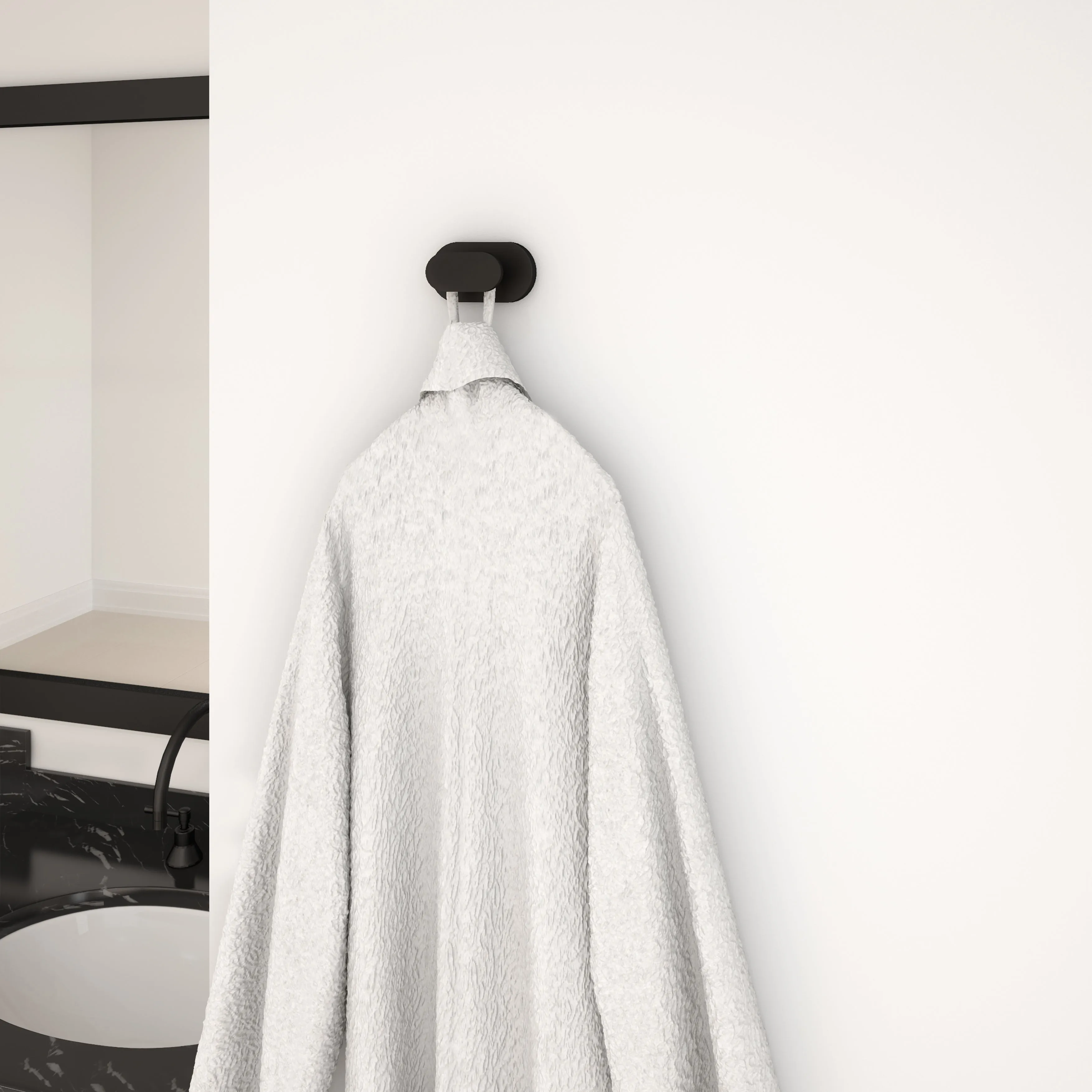 4-piece Bathroom Accessory Set in Matte Black