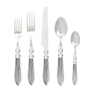 Aladdin Brilliant Light Gray Five-Piece Place Setting