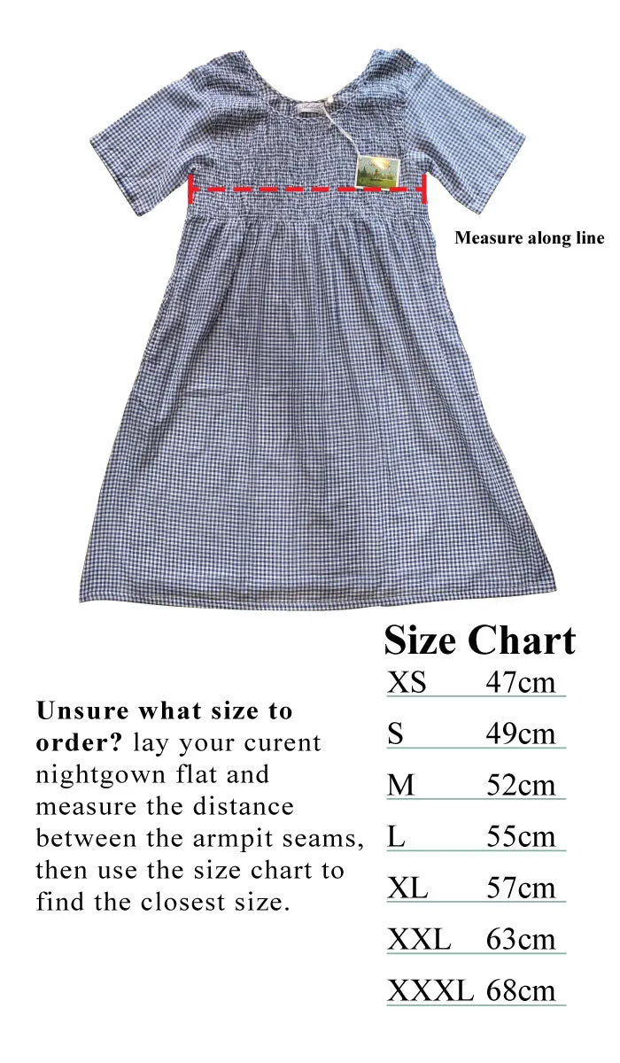 Arabella Angelina 100% Cotton Nightgown with Short Sleeve in Black Multicolour Floral MD-83K