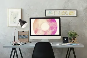 Black Matte and Silver LED Adjustable Desk Lamp By Homeroots