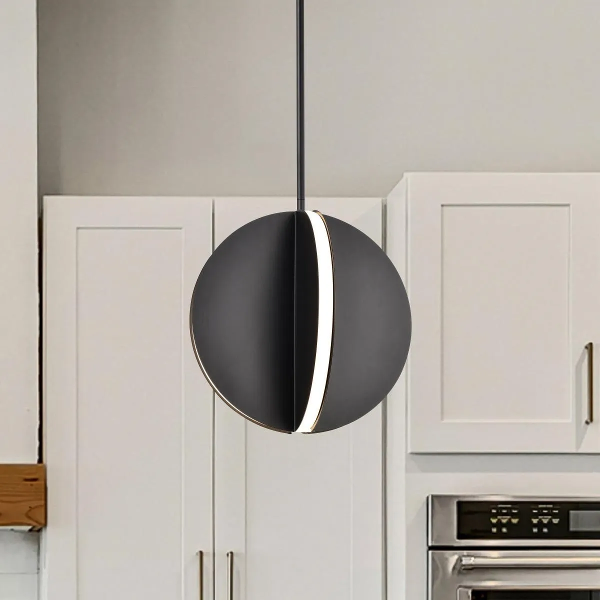 Blaine 13" LED Pendant Light, Matte Black Finish