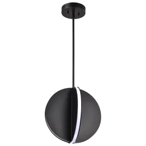 Blaine 13" LED Pendant Light, Matte Black Finish