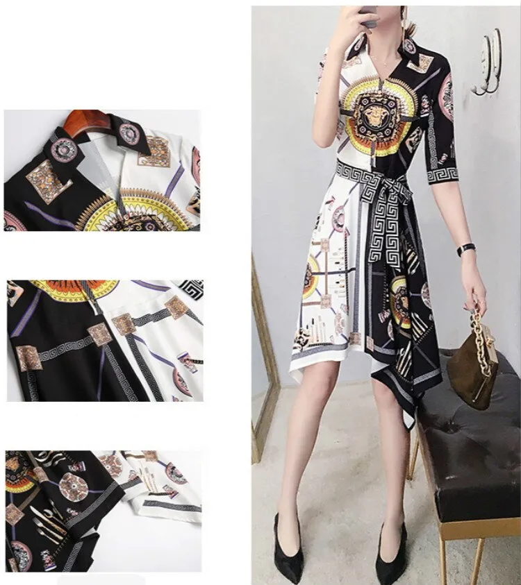 Blair Dual Tone Midi Dress with Belt