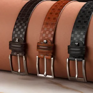 Box Chatai Leather Belt |  Leather Belt for Men | Genuine Leather Black Formal Belt