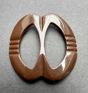 Comforting Chocolate brown 1940s 4cm Buckle