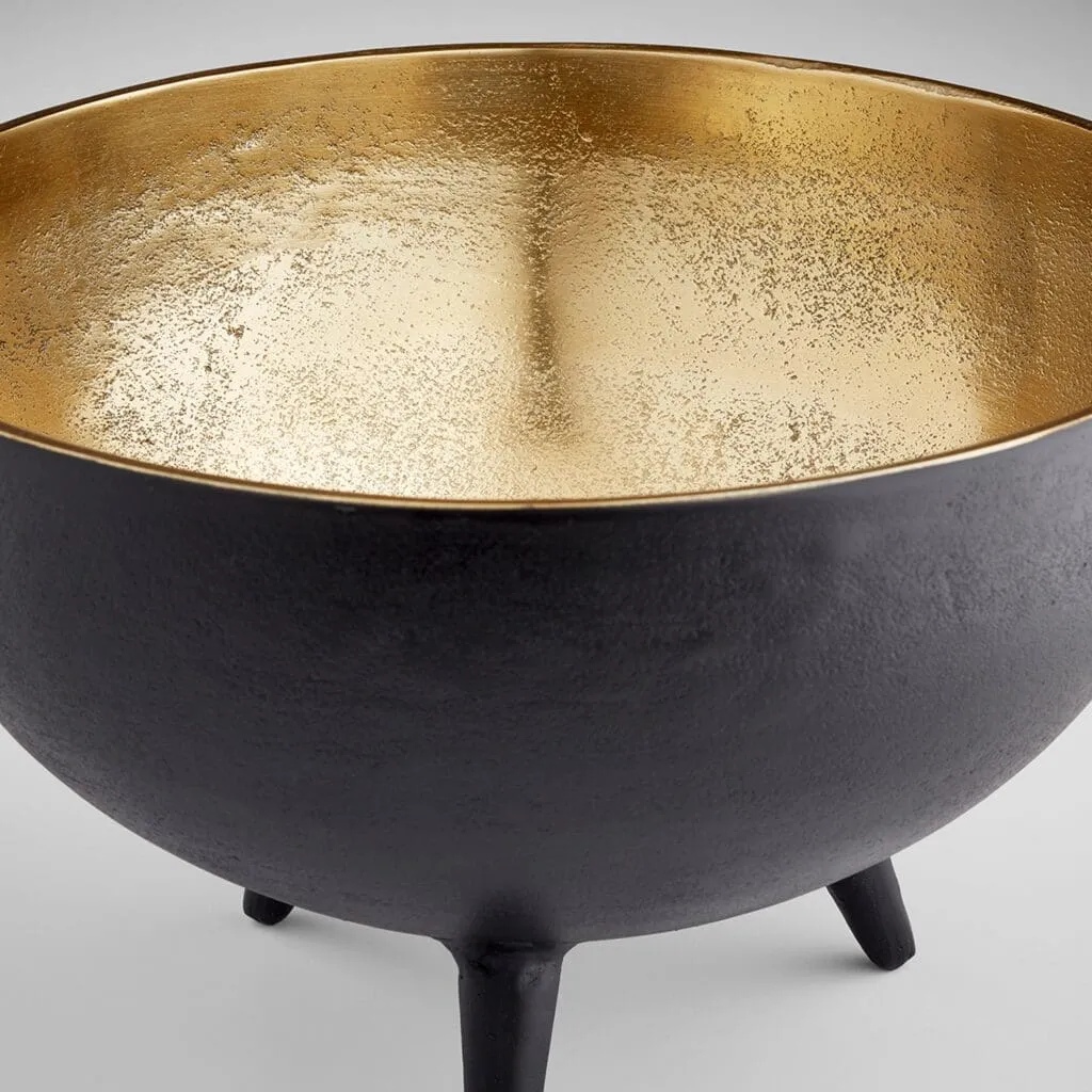 Cyan Design 10637 Inca Bowl - Matt Black And Gold - Medium