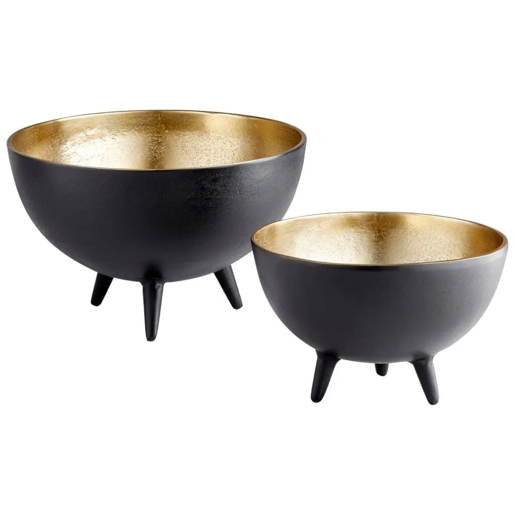 Cyan Design 10637 Inca Bowl - Matt Black And Gold - Medium