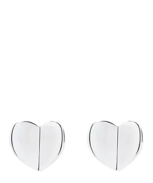 Gift Packaged 'Arielle' Sterling Silver Flutter Heart Stud Earrings