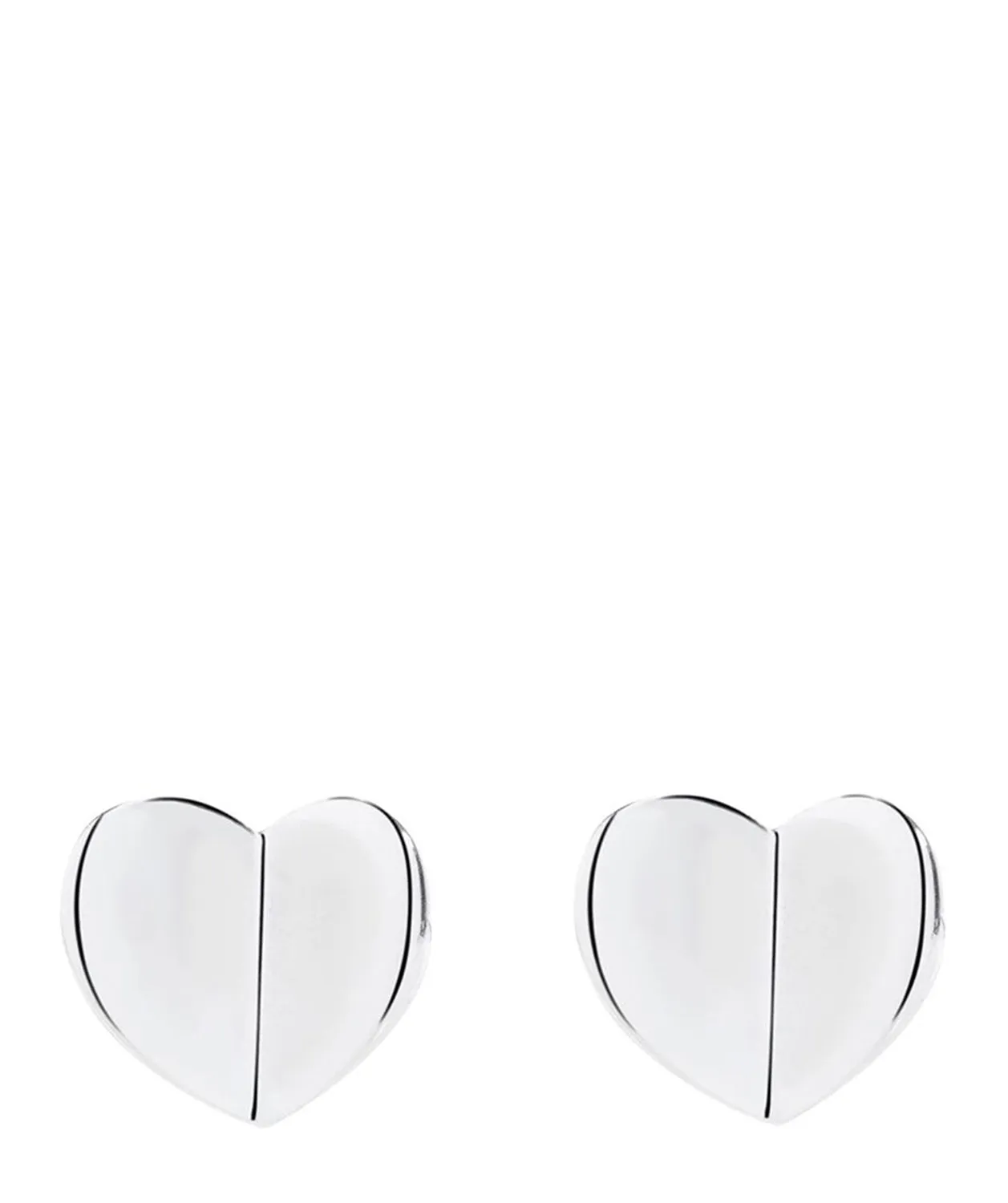 Gift Packaged 'Arielle' Sterling Silver Flutter Heart Stud Earrings