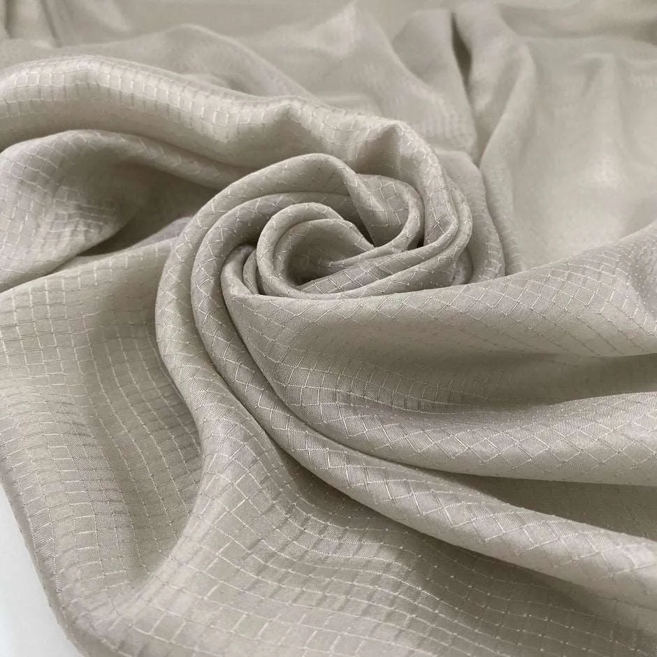 Gray Silk Checkered