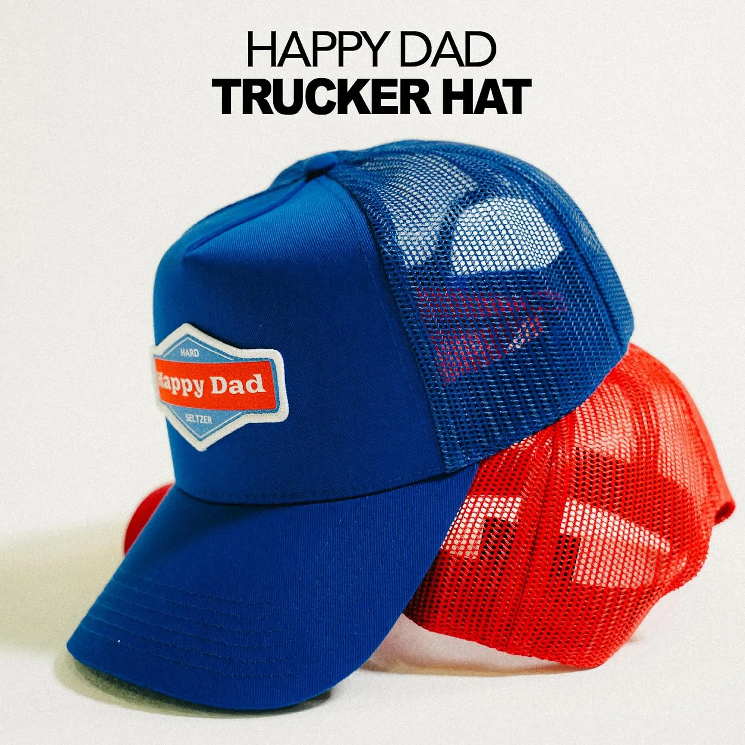 Happy Dad Hats for Men and Women, Available in Trucker Hat, 6 Panel Snapback Hat or Baseball Cap, Holiday & Birthday Gifts