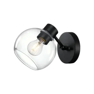 Hyson One-Light Wall Fixture, Matte Black Finish