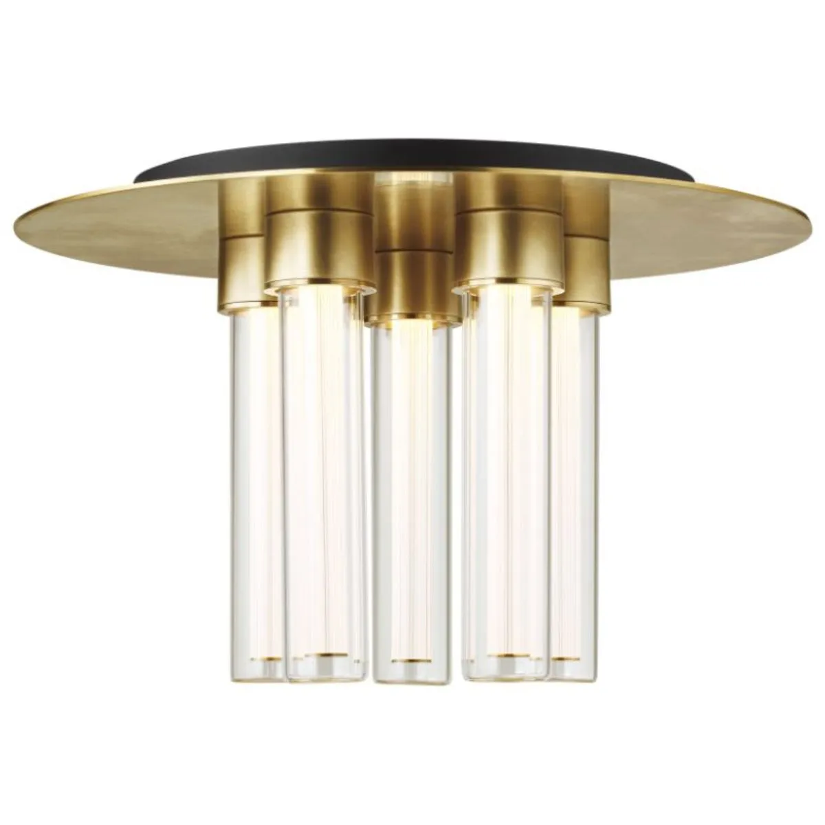 Kola 13 in. LED Flush Mount Light 277V, Brass Finish