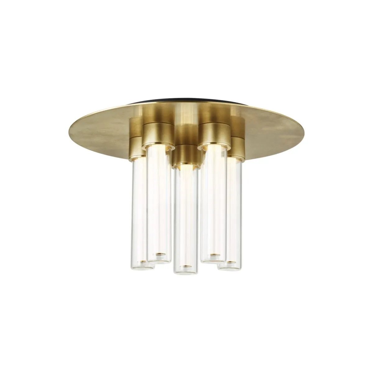 Kola 13 in. LED Flush Mount Light 277V, Brass Finish