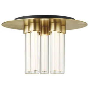 Kola 13 in. LED Flush Mount Light 277V, Brass Finish