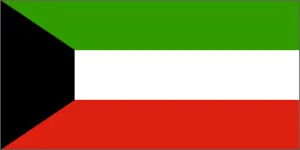 Kuwait National Flag Printed