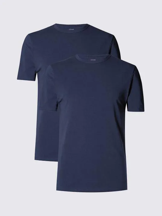 M&S Men Cool & Fresh S/S Pack of 2 C-Neck Vest T14/4534S