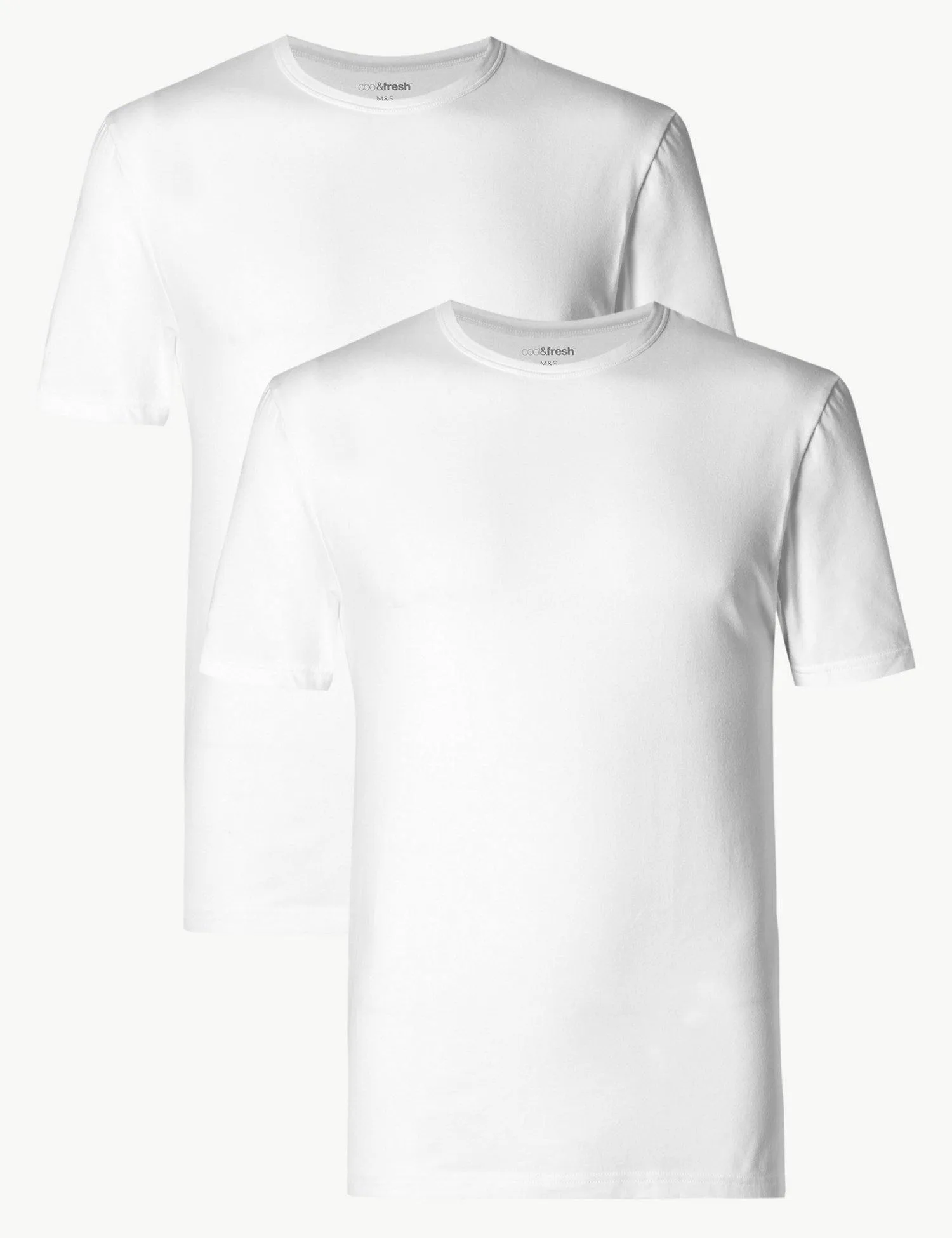 M&S Men Cool & Fresh S/S Pack of 2 C-Neck Vest T14/4534S