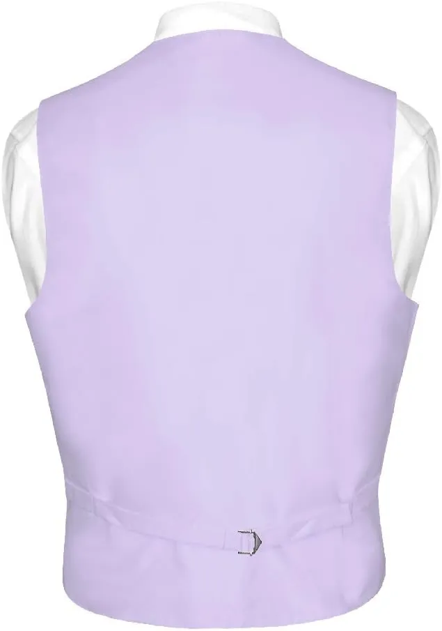 Men's Dress Vest & BowTie Solid PINK Color Bow Tie Set for Suit or Tuxedo