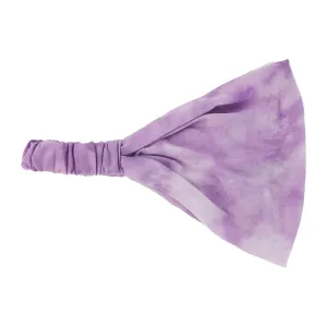 Motique Accessories Cotton Tie Dye Wide & Stretchy Headwrap for Women - Lavender
