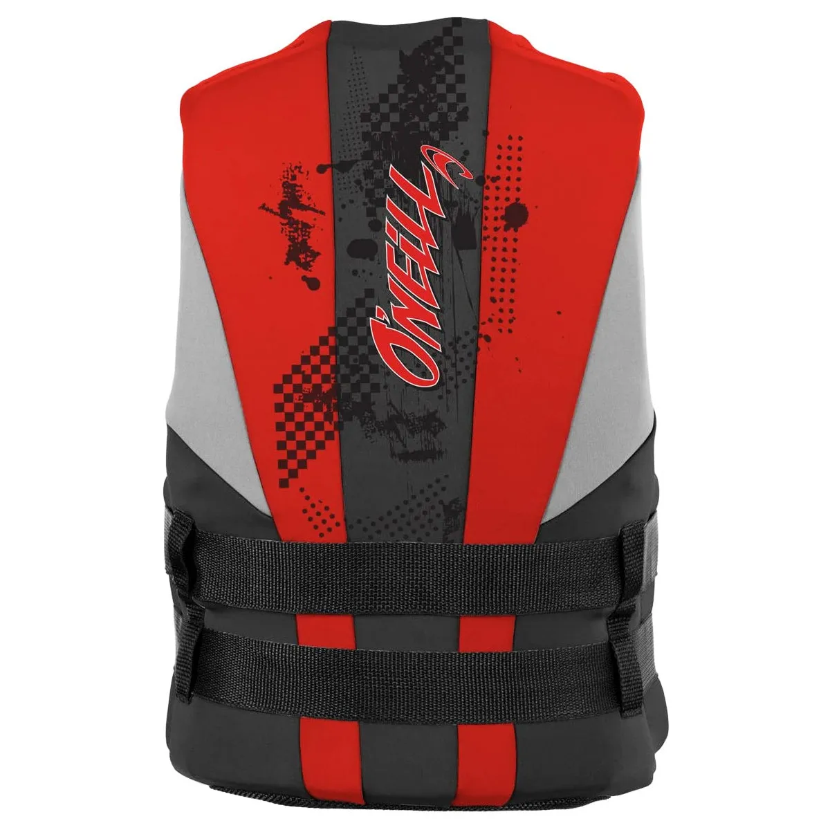 ONeill Youth Reactor CGA Vest - COAL/RED/FLINT