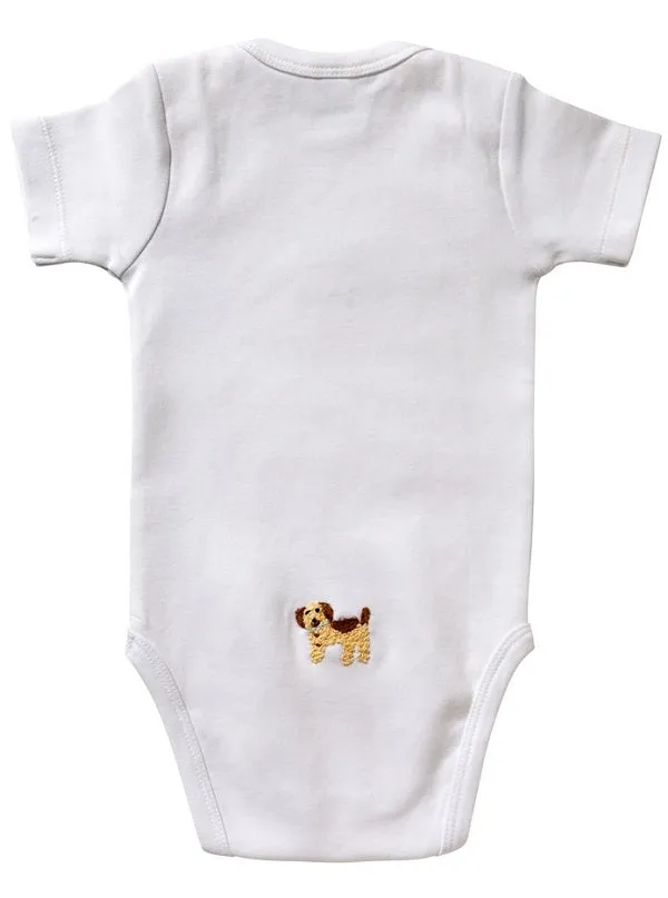 Onesie (Short Sleeve), Puppy (Beige)