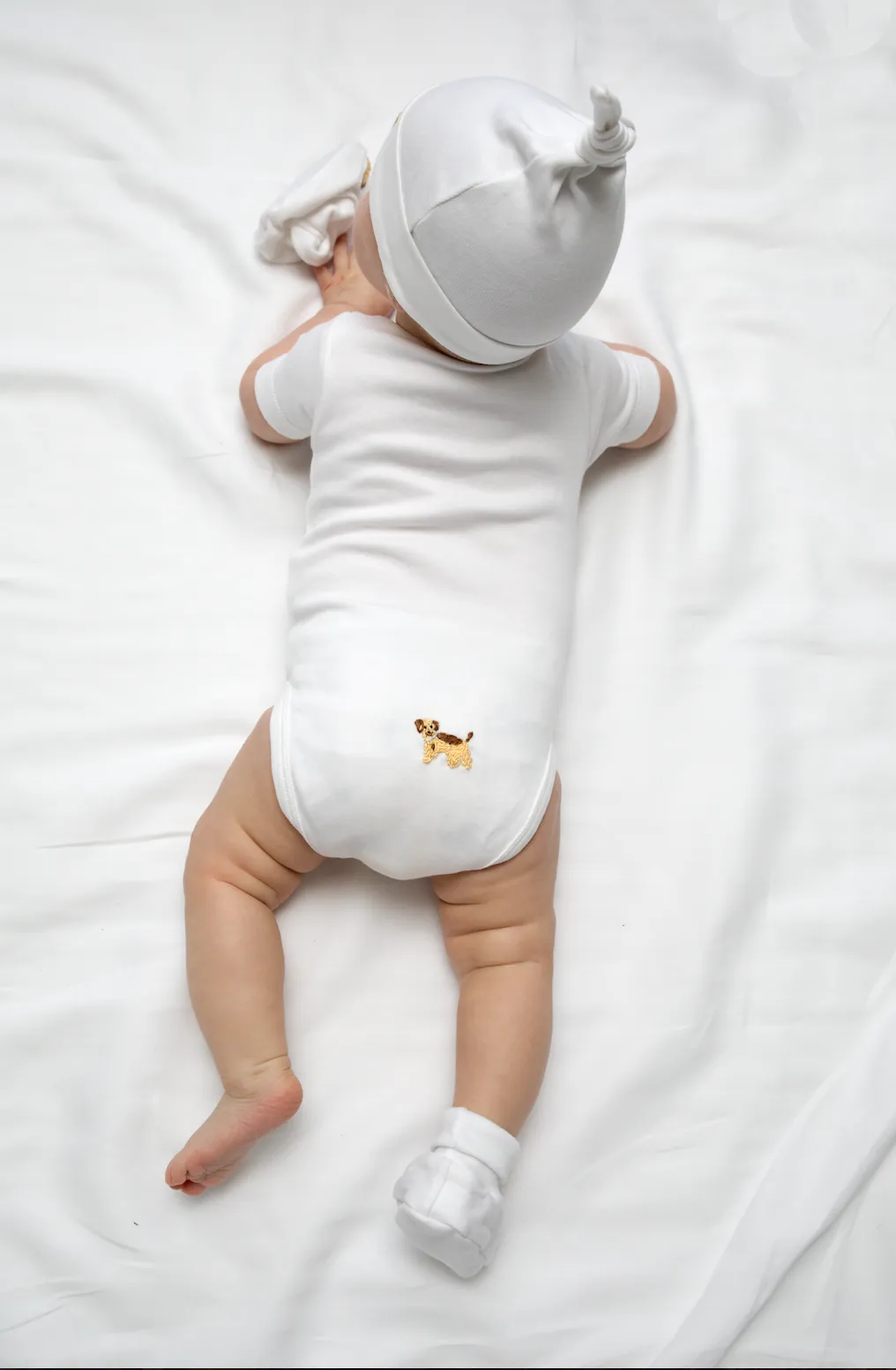 Onesie (Short Sleeve), Puppy (Beige)