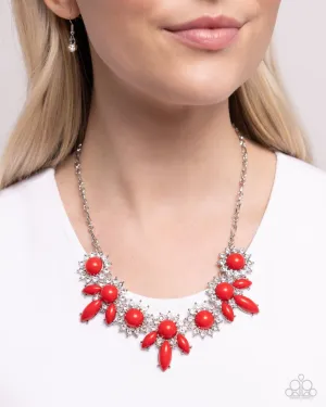 Paparazzi Necklace ~ Flair for the Feminine - Red