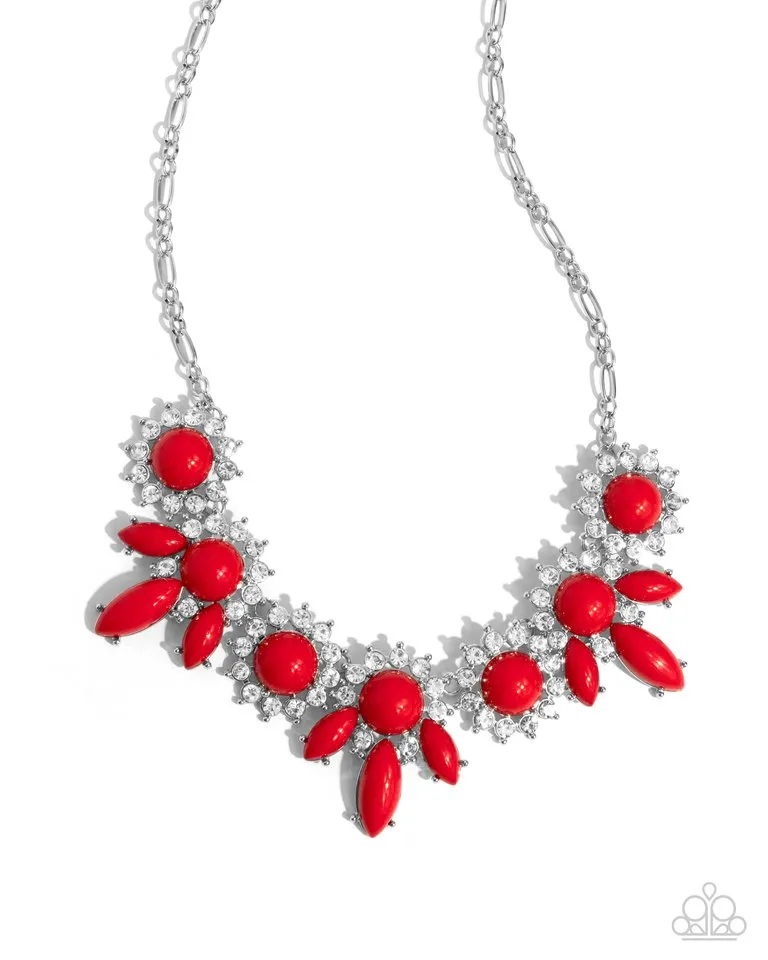 Paparazzi Necklace ~ Flair for the Feminine - Red
