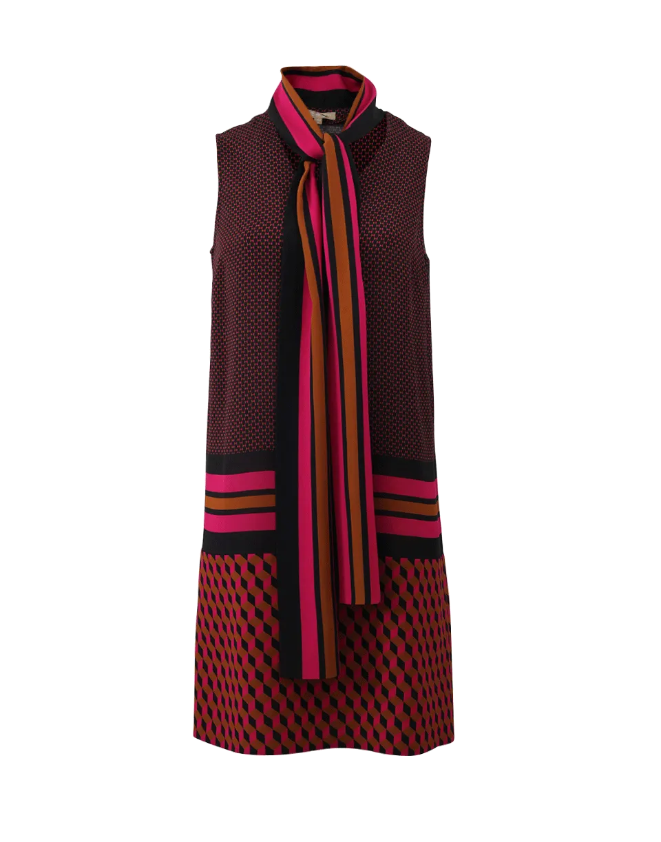 Printed Scarf Dress