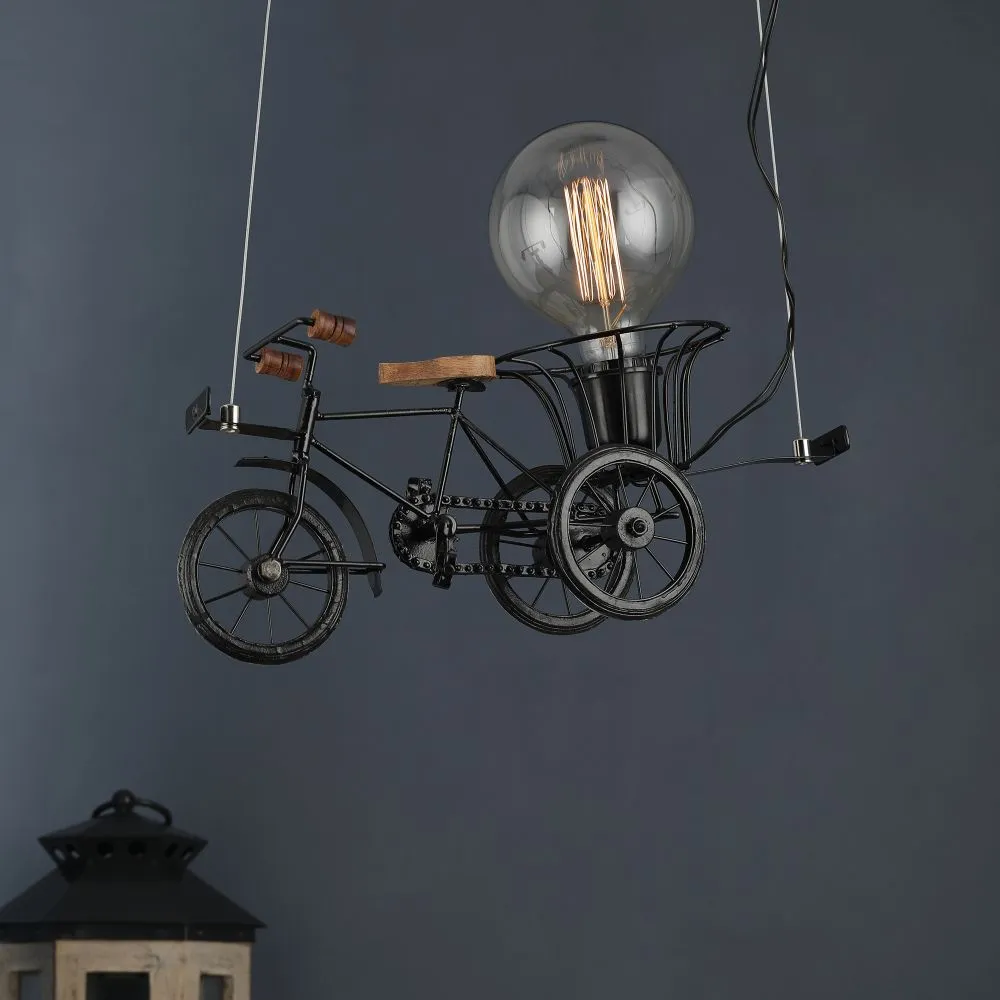 Riksha Walla Metal Hanging Light - RIKSHA-HL - Included Bulb