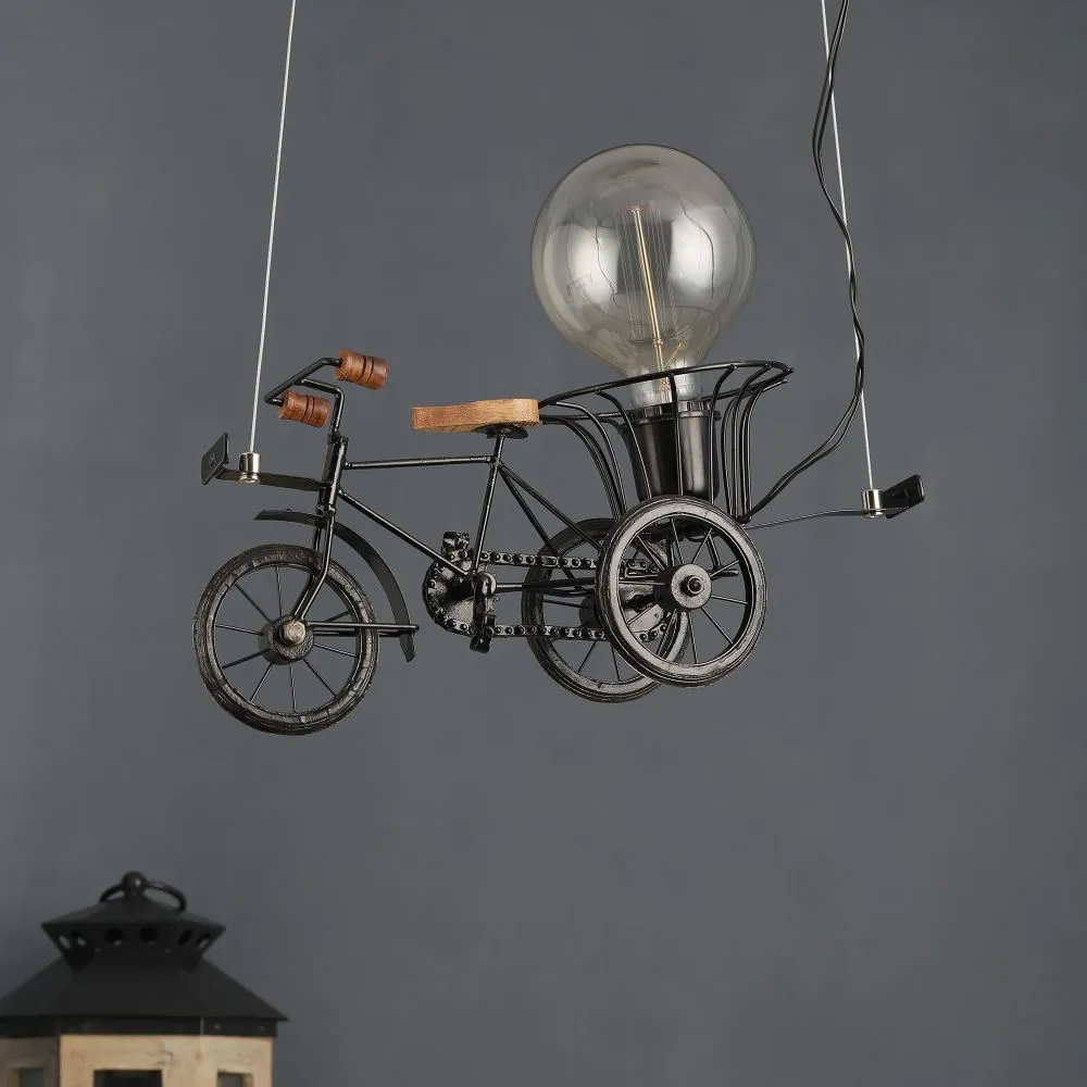Riksha Walla Metal Hanging Light - RIKSHA-HL - Included Bulb