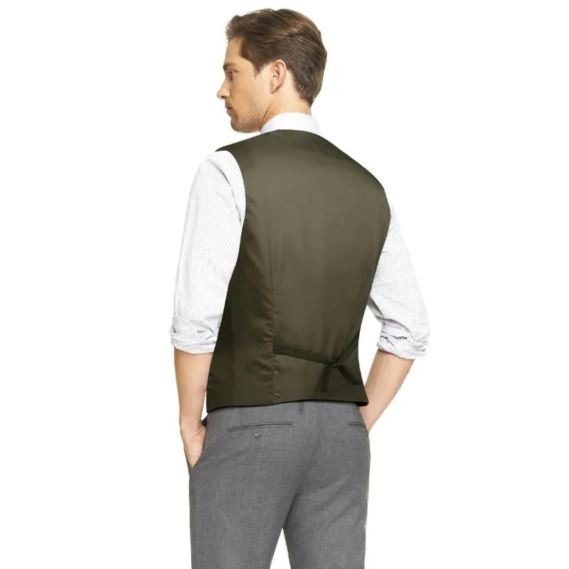 Solid Slim Suit Vest - G-ARMY GREEN