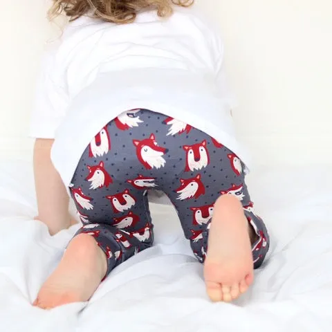 Steel Fox Print Leggings