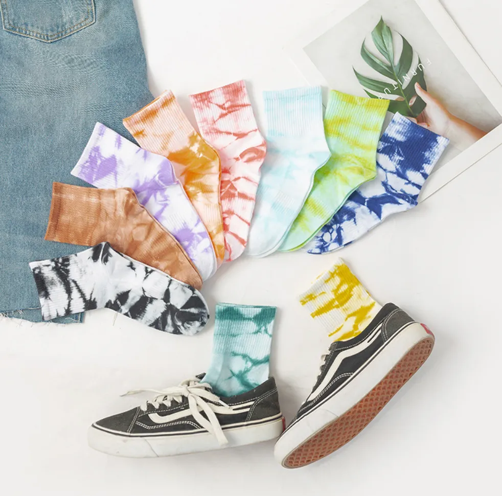 TikSocks|Fun Socks-Tie Dye Cotton Socks sky blue