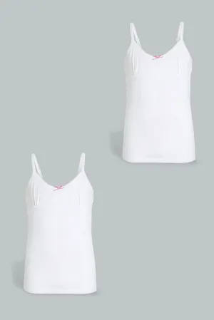 White Basic Vest (Pack of 2)