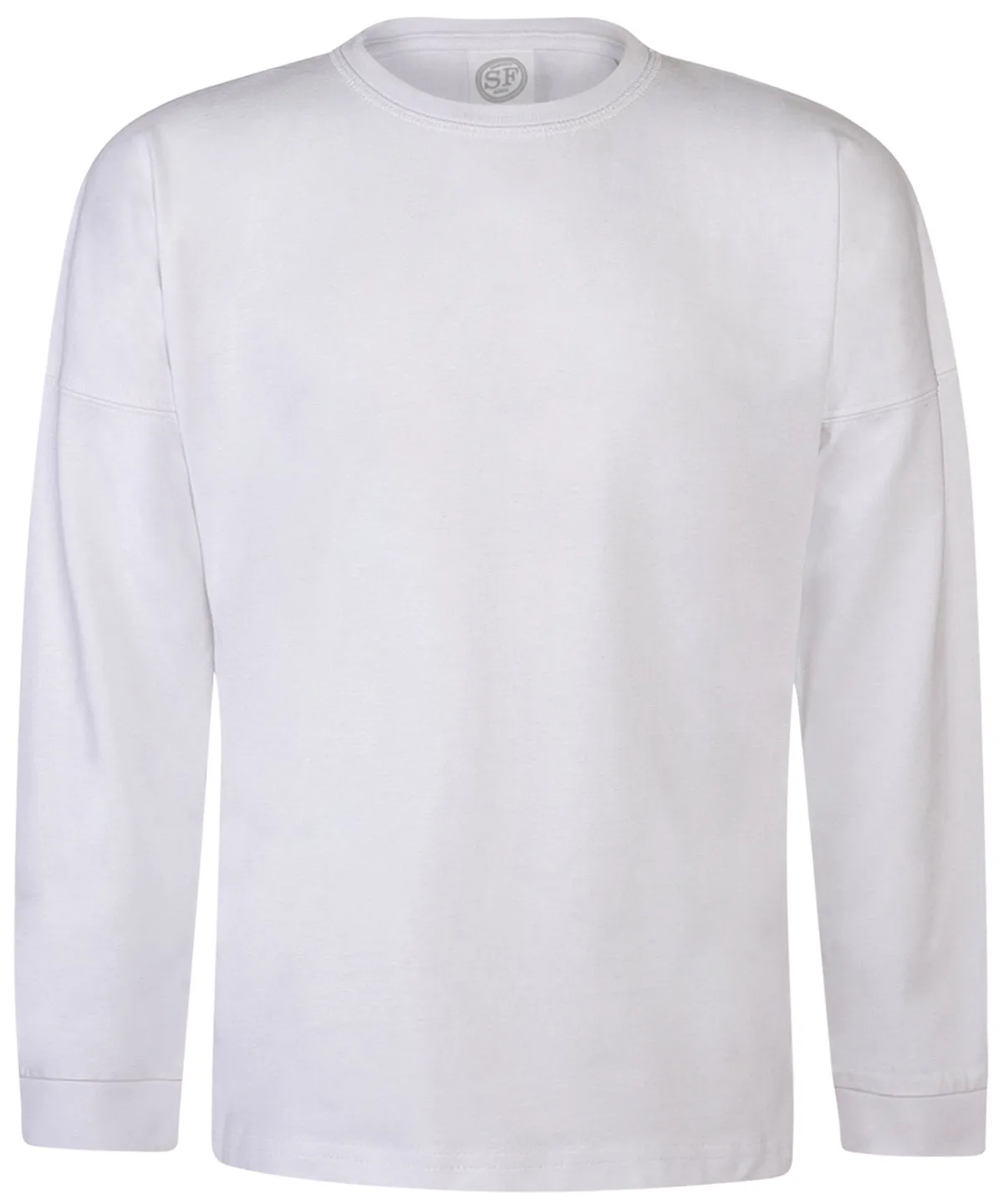 White - Kids drop shoulder slogan top