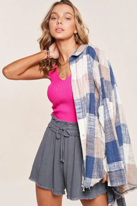 Womens Double V-Neck Sleeveless Jayde Top